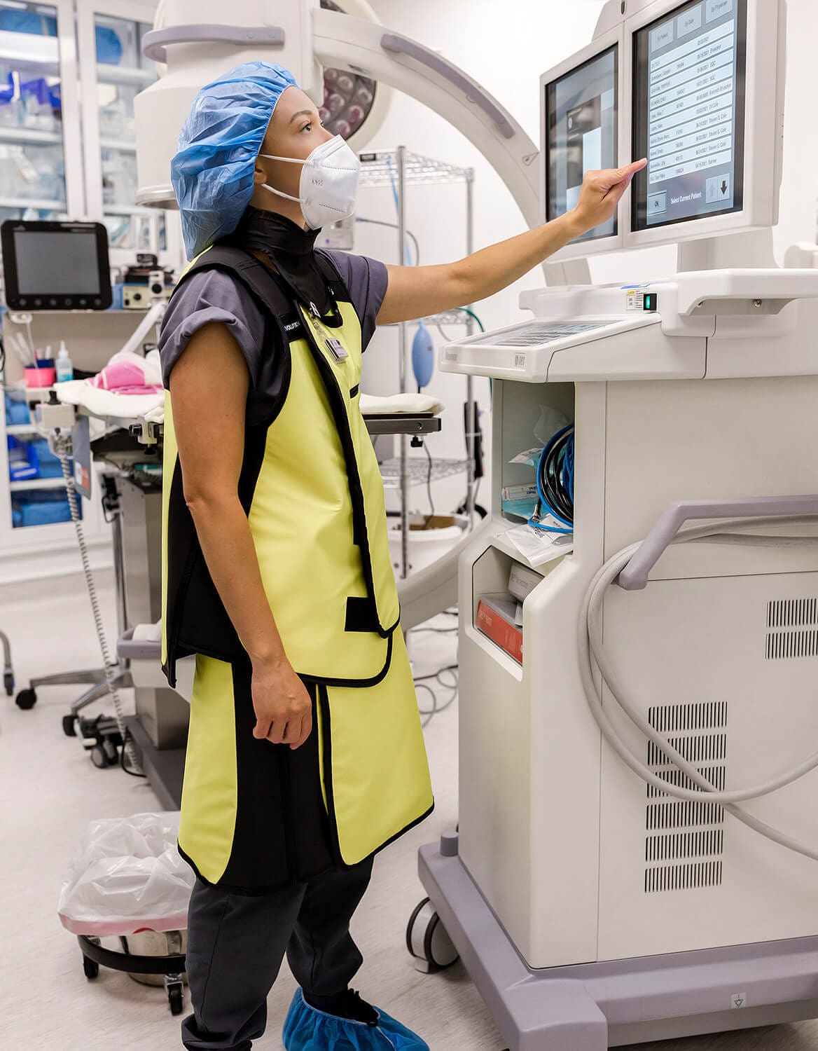 Female Vet Performing Fluoroscopy Procedure