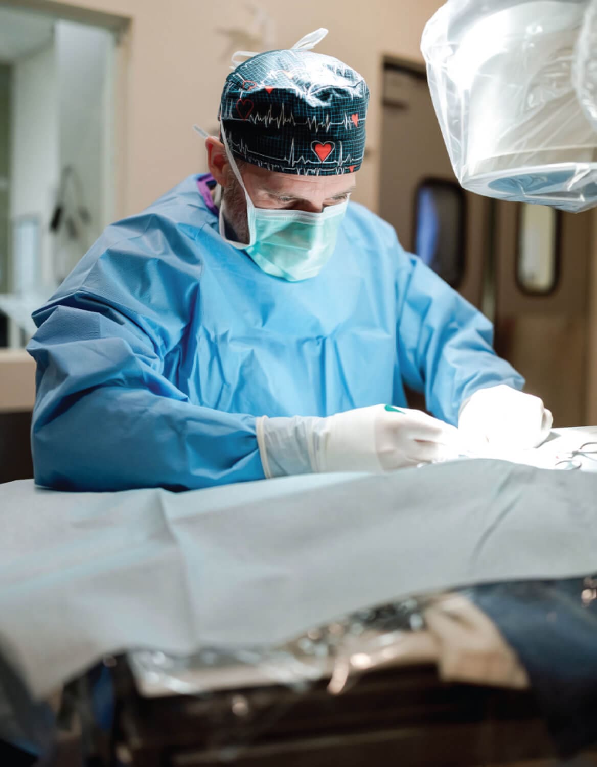 Veterinarian Performing Surgery On Pet